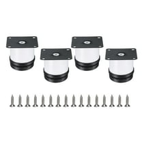 2 Inch Furniture Legs, Adjustable Round Cabinet Legs, Replacement Corner Feet Extenders for Sofa, Pack of 4, Black
