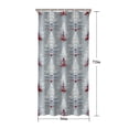 thumbnail image 5 of Light Blue Christmas Tree Pattern Shower Curtain 36"x72" ,Bathroom Decorative Shower Curtains Set with 12 Hooks,Modern Waterproof Washable Shower Curtain, 5 of 6