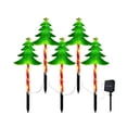 thumbnail image 2 of Aoznliie Solar Christmas Lights, 5 Pack Solar Garden Stake Lights with Tree Shaped Multicolor LED, Waterproof Pathway Lights for Yard Lawn, 79in, 2 of 6