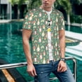 thumbnail image 6 of Lsque Mushrooms Gnome Pattern Mens Polo Golf Shirts Funny Graphics Shorts Sleeve Button Shirts Baseball T-shirt-Large, 6 of 7