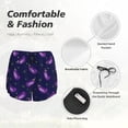 thumbnail image 4 of Gukieu Eggplant Print Women's Sports Shorts with Drawstring Elastic Waistband for Running, Yoga, Fitness-Medium, 4 of 7
