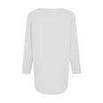 thumbnail image 5 of Yigetop Womens Tops! 3/4 Sleeve Blouses for Women Casual V Neck Summer Tops for Women with Leggings Pleated Curved Tunic 3/4 Sleeve Tops for Women White 2XL, 5 of 6