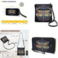 thumbnail image 5 of ZUXONGSY Dragonfly Print Women's PU Leather Crossbody Bag and Wallet Set, Large Satchel Purse with Multi-Pockets & Adjustable Strap, 5 of 5