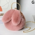 thumbnail image 2 of Plush Bunny Handbag Korean Fashion Simulated Fur Chain Sling Handle Bag For Woman Party Event Cute Rabbit Ear Plush Bag, 2 of 3