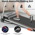 thumbnail image 3 of LA famille Exercise Treadmill 2 in 1 Folding Treadmill, 2.25HP Under Desk Electric Treadmill, Installation-Free, Remote Control, Running Machine with Dual Display, Walking Jogging for Home Office, 3 of 9