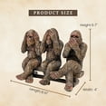thumbnail image 2 of Three Wise Bigfoot Resin Figurine – See No Evil, Hear No Evil, Speak No Evil Sasquatch Statues – Rustic Lodge & Woodland Decor for Shelf, Mantel, or Table–Fun Gift for Bigfoot Lovers & Collectors, 2 of 9