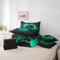 thumbnail image 4 of Twin Basketball Comforter Sets 7-Piece,Turquoise Honeycomb Bedding Set with Sheets Bed in a Bag,Geometry Bed Sheets Set,Sports Ball Game Down Comforter with 2 Pillow Covers, 4 of 5