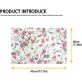 thumbnail image 5 of Reusable Table Place Mats 4 Pieces Set, Anti-Skid Oil-Proof Woven Vinyl PVC Heat Resistant Placemats for Home Indoor Dining Home Decoration, Pink Flower Butterfly, 5 of 6