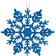 thumbnail image 5 of Christmas Concepts Juego de 12 Adornos Colgantes de Copos de Nieve Brillantes de 10 cm - Adornos navideños (Azul Real), 5 of 6