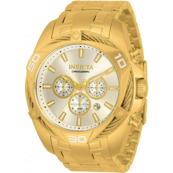 Invicta Bolt Chronograph Quartz Gold Dial Men's Watch 34123