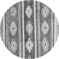 thumbnail image 1 of Ahgly Company Indoor Round Abstract Gray Modern Area Rugs, 5' Round, 1 of 4