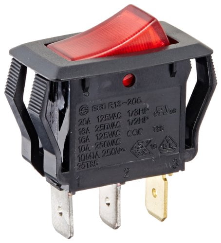 NSI Industries 77150RQ Lighted Rocker Switch Maintained