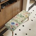 thumbnail image 3 of Chririnla Vintage Wildflower Print Polyester Spandex Fabric Long Bench Cover with Snug Fit, Removable Stretchy Bench Slipcover for Bedroom, 3 of 9