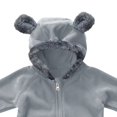 thumbnail image 3 of GiLiling Kids Hooded Overcoat with Cute Bear Ears, Zip Up Fall Winter Warm Sweatshirt Jacket for Toddler Baby Boys Girls Outwear (Grey, 4-5 Years), 3 of 4