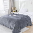 thumbnail image 1 of Super Soft Warm Solid Warm Fleece Blanket Throw Rug Sofa Bedding, 1 of 6