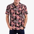 thumbnail image 2 of Balery Lilies Flowers Printed Men’s Short Sleeve Polo Shirt, Midweight Men's Shirt,Golf Polo shirts -4X-Large, 2 of 8
