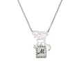thumbnail image 2 of Delight Jewelry Silvertone Pebble Border Initial - M Silvertone Dream Big Pendant Necklace, 25", 2 of 4