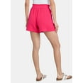 thumbnail image 3 of Time and Tru Women's Double Cloth Cotton Shorts, Sizes XS-XXXL, 3 of 5