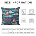 thumbnail image 5 of Nawypu  Throw Pillow Cover Nautical Sailing Anchor Helm Lifebuoy Bird Lighthouse Navy Mediterranean Style Decor Lumbar Pillow Case Cushion for Sofa Couch Bed Standard, 5 of 5