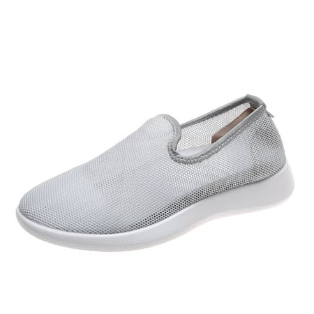 

Mackneog Ladies Solid Color Mesh Breathable Lightweight Flat Casual Sneakers Gift on Clearance