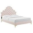 thumbnail image 2 of Modway Gwyneth Tufted Performance Velvet Twin Platform Bed - Pink, 2 of 10
