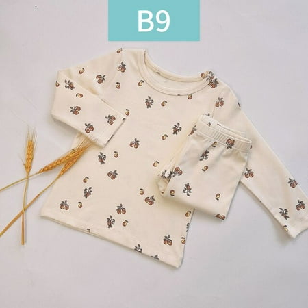 

QWZNDZGR Kangobaby #My Soft Life# 2023 New Arrival Breathable Baby Home Wear Boys Girls Pajamas Cute Fashion Children Clothes