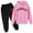 Pink-d, variant on Children Sweatsuit Set 2PC Tween Girls Fall Outfits Hooded with Sweatpants Graphic Letter Printed Long Sleeve Pullover Sweatsuit Sport Clothes Sets Kids Sweatsuit 3-4 Years