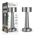 thumbnail image 1 of Bell + Howell Chelsea Table Lamp Small Cordless Touch LED Rechargeable Lamp for Bedside Desk Nightstand Silver, 1 of 5
