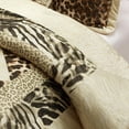 thumbnail image 3 of Nanshing Leopard 7 Piece Animal Print Comforter Set, Gold, King , Short Plush Print, 3 of 10
