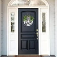thumbnail image 1 of BKER Hello Door Plate Decorative Plate Simulation Flower Wall Hanging Home Decoration Wreath, 1 of 5