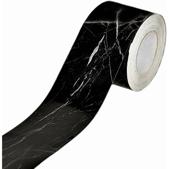 10m*52mm Wood Grain Tape Realistic Wood Grain Repair Tape Black Self Adhesive Waterproof Veneer Edge Banding for Tables Chairs Baseboards Doors Windows Floors and Furniture Renovation 1roll