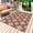 Brown, variant on Blue Floral Outdoor Rug 5x7 Ft - Reversible Patio Rug Outdoor Camping Rugs, Spring Flowers Modern Abstract Art Farmhouse Indoor Outdoor Area Rugs, Non-Slip Outdoor Carpet Runner for Deck/Porch