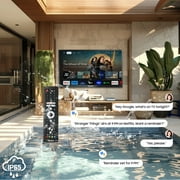 Sylvox Outdoor TV with Soundbar,55 4K 1000nits Google TV with Dobly Atmos,IP55 Waterproof Television,Voice Remote,for Partial Sun Area(Deck pro 2.0)