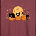 thumbnail image 3 of Instant Message - Black Cats And Pumpkins - Women's Lightweight French Terry Long Sleeve Shirt, 3 of 6