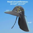thumbnail image 6 of Minzimin Sun Fishing Hats with Neck Flap for Men Women UV Sun Protection Bucket Hat 1Pack, 6 of 7