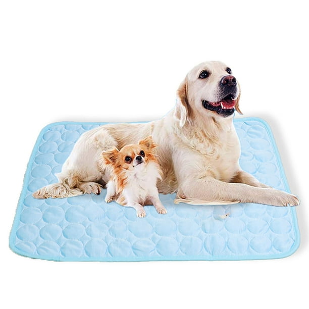 Almohadilla de enfriamiento para mascotas: almohadilla de enfriamiento de seda fría para perros y gatos, mantas lavables portátiles para exteriores, asientos de automóvil, camas, etc.