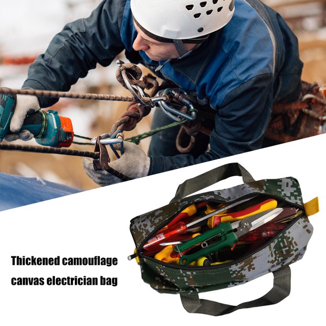 Bolsa de herramientas Camuflaje Canvas electricista Impermeable Toolkit Metal Hardware Bolsa Ndcxsfigh Para estrenar