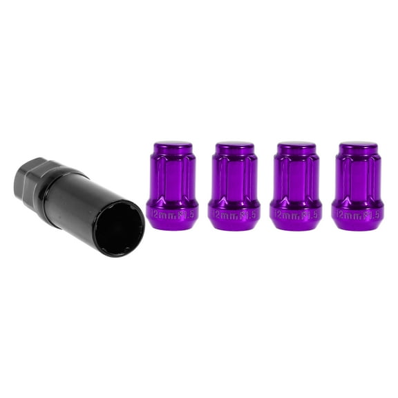 M12x1.5 Wheel Locking Nut with Wheel Locking Nuts,key Socket Key for Honda for Toyota Anti-Theft Wheel Tire Lock Nuts Removal Tool Purple 1 Set