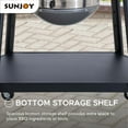 thumbnail image 4 of Sunjoy Group Egg-Shaped Charcoal Grill Ceramic Stainless Steel 20 Inch Kamado BBQ Smoker with Pizza Stone 46.22" x 25.75" x 46.46", 4 of 14