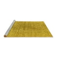 thumbnail image 2 of Ahgly Company Machine Washable Indoor Square Abstract Yellow Contemporary Area Rugs, 3' Square, 2 of 4