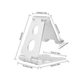 thumbnail image 4 of Soporte para teléfono Soporte plegable para tableta de escritorio Soporte antideslizante para teléfono móvil de aleación de aluminio, plateado Inevent EL001051-02, 4 of 7