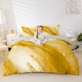 thumbnail image 2 of Homewish Abstract Artwork Bedding,Gold Stone Pattern Duvet Cover Full,Light Gray Reversible,3pcs,1 Duvet Cover and 2 Pillowcases, 2 of 6