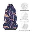 thumbnail image 4 of Balery Floral Hippie Mushrooms Funda de Asiento para Auto con Diseño - Cubierta Frontal Suave y Transpirable con Protector Antideslizante- 1 Unidad, 4 of 5
