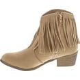 thumbnail image 2 of ADRIANA LEONARA-39 Women's Side Zipper Low Heel Fringe Ankle Booties, 2 of 4