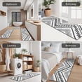 thumbnail image 5 of Black Geometric Chevron Dot Pattern Kitchen Rugs Sets Of 3,Kitchen Runner Rugs Non Skid Washable,Decorative Kitchen Floor Mats for Kitchen,Sink,Laundry,17"x30"+ 17"x47" + 17"x59", 5 of 6