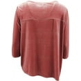 thumbnail image 2 of Plus Size Womens Asymmetrical Rhinestone Stylish Top Shirt Blouse Clothing Rust 2X (16.022), 2 of 4