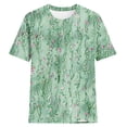 thumbnail image 4 of Fiudx Tops para Mujer Blusas Informales de Manga Corta con Cuello Redondo y Estampado a La Moda para Mujer, 4 of 4