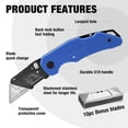 thumbnail image 2 of Cuchillo utilitario plegable WORKPRO G10 con mango de acero inoxidable, 2 of 8