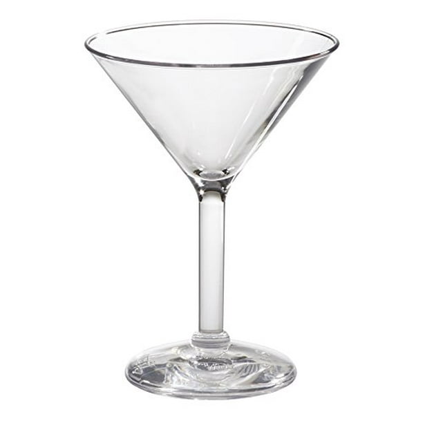 G.E.T. HeavyDuty Shatterproof Plastic Martini Cocktail Glasses, 6