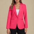 thumbnail image 4 of Casual Blazers for Women 2025 Long Sleeve Button Notch Lapel Collar Open Front Business Casual Work Office Jacket, 4 of 7